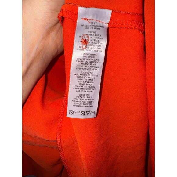 Asos Orange Ruffled Blouse Plus Size 20 Boho Romantic Statement Top Hippie Shirt - Picture 9 of 9